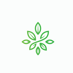 leaf icon cannabis logo