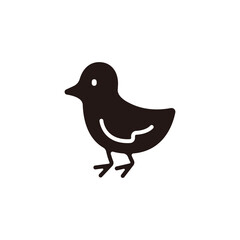 Chick icon.Flat silhouette version.