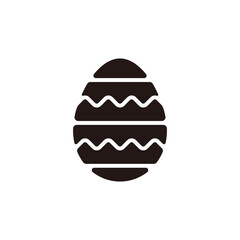 Easter egg icon.Flat silhouette version.