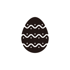 Easter egg icon.Flat silhouette version.