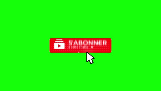 S'abonner Bouton Animation Fond Vert 
