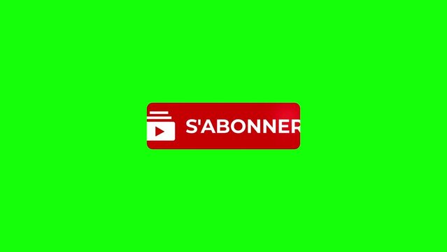 S'abonner Bouton Animation Fond Vert