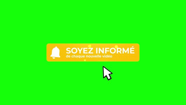 Bouton D'abonnement Notifications Fond Vert