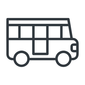 Bus transportation symbol icon vector image. Illustration of the silhouette bus transport public travel design image