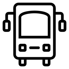 Bus transportation symbol icon vector image. Illustration of the silhouette bus transport public travel design image