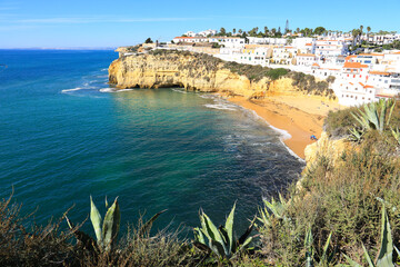 Beautiful views of Carvoeiro town in Portugal