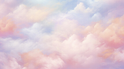 watercolor light soft color clouds background in the style of drawing cartoon pink and blue gradient