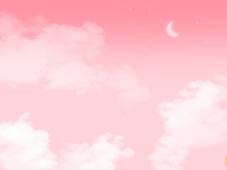 pink gradient sky with clouds