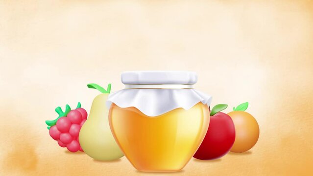 Honey And Fruits Animated Template