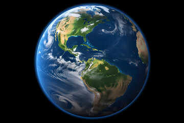 planet Earth in galaxy space
