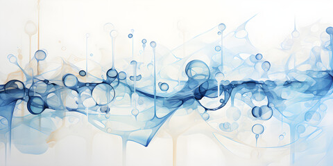 Water waves background created with Generative AI technology