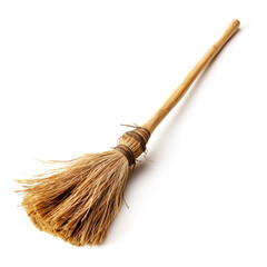 Broom isolated on white background, Generative AI