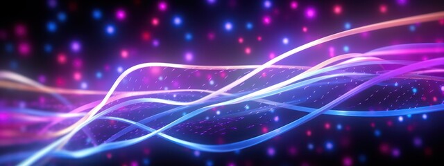 Fototapeta na wymiar 3d render. Abstract futuristic background with blurry glowing wave and neon lines. Spiritual energy concept, digital fantastic wallpaper with