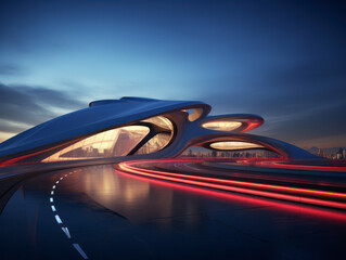 empty road with city background