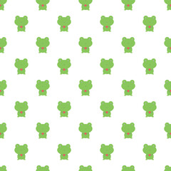 Seamless pattern with cute frogs with hearts