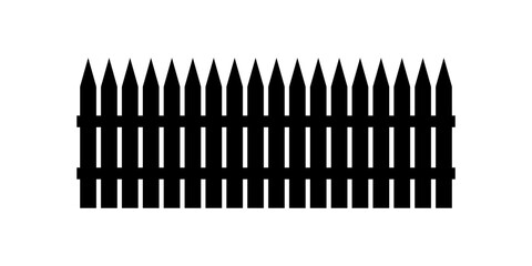 Black simple picket fence graphics