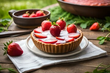 cheesecake with strawberries