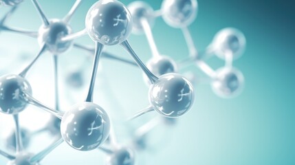 Clean structure of a white molecule or atom generative ai