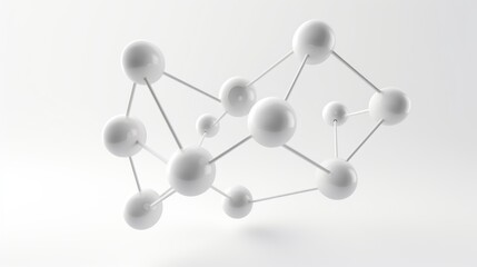Clean structure of a white molecule or atom generative ai - 628515624