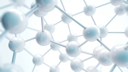 Clean structure of a white molecule or atom generative ai - 628515639