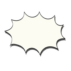 Comics cartoon speech bubble. Pop Art vintage Illustration on transparent background