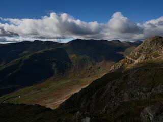 Fototapeta premium View over the mountain range in the Lake District