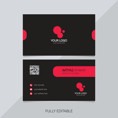 Vector abstract Clean and simple Business Card Template, Modern horizontal name card, Flat Style Vector Illustration. Stationery Design and visiting card, Creative and professional business card.