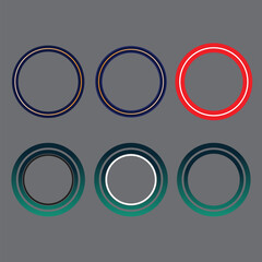 set of circle frames
