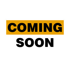Vector Illustration Modern Coming Soon Banner Icon. Flat Web Label Element