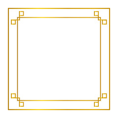 Decorative vintage frames and borders set,Gold photo frame with corner Thailand line floral for picture, Vector design decoration pattern style. border design is pattern Thai art style