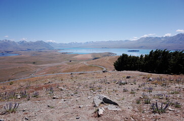 unrealistic scenery of lake