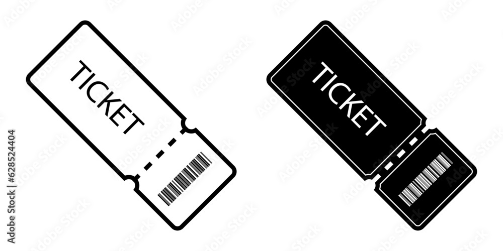 Wall mural ticket - vector icon. ticket for web design. tickets. modern design. vector illustration