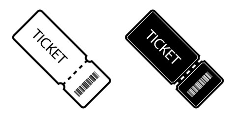 Ticket - vector icon. Ticket for web design. Tickets. Modern design. Vector illustration - 628524404