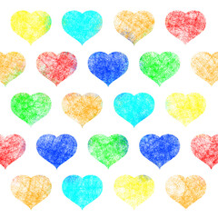 Hearts. Background for textile, fabric, covers, wallpapers, print, gift wrapping, home decor. Illustration.