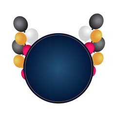 Elegant balloon Happy Birthday celebration card banner template