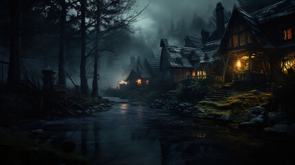 Fototapeta premium old_house_in_the_forest