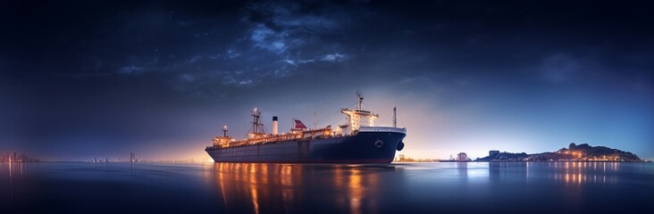 Fototapeta premium Modern Distribution Building with Two Parking Lots, Generative AI