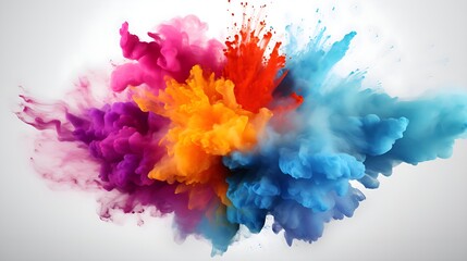 Fototapeta premium splashes of paint for professional design elements with different colors | Generative AI