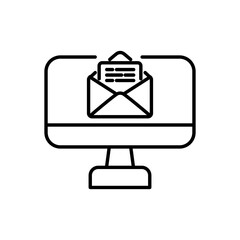 Obraz premium email icon vector in line style