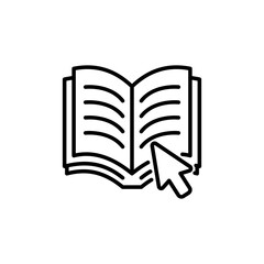 ebook icon vector in line style