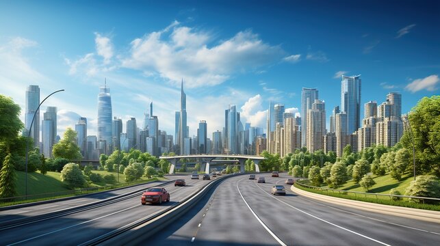 Highways and high-rise buildings generative ai