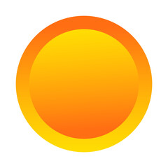 Yellow 3d circle icon background for web or print design element