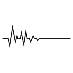 Heartbeat pulse vector line icon. Pulse isolated on transparent background. Heart beat, cardiogram. Vector illustration for medical offers and websites.