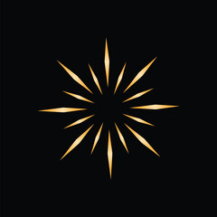 Glowing lights set. Abstract yellow effect. Golden vector light effects with particles decoration isolated on the transpare