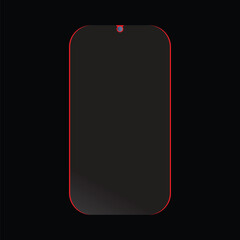 smartphone mockup black screen. mobile phone vector Isolated on black Background. device UI UX mockup. phone different angles views. Vector illustration