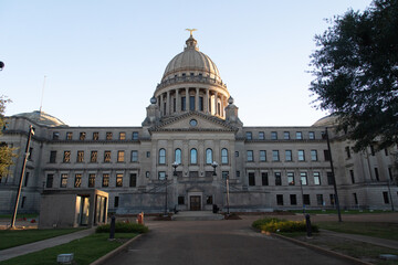 Fototapeta na wymiar Mississippi State Capitol building.