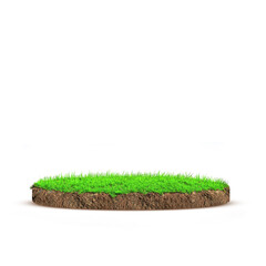 Isolated nature green grass 3d illustration
