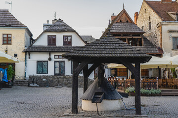 Market square in Kazimierz Dolny with tenement houses.