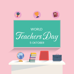 World Teachers day vector illustration