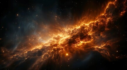 Fototapeta premium The universe is full of stars and the universe is full of yellow light